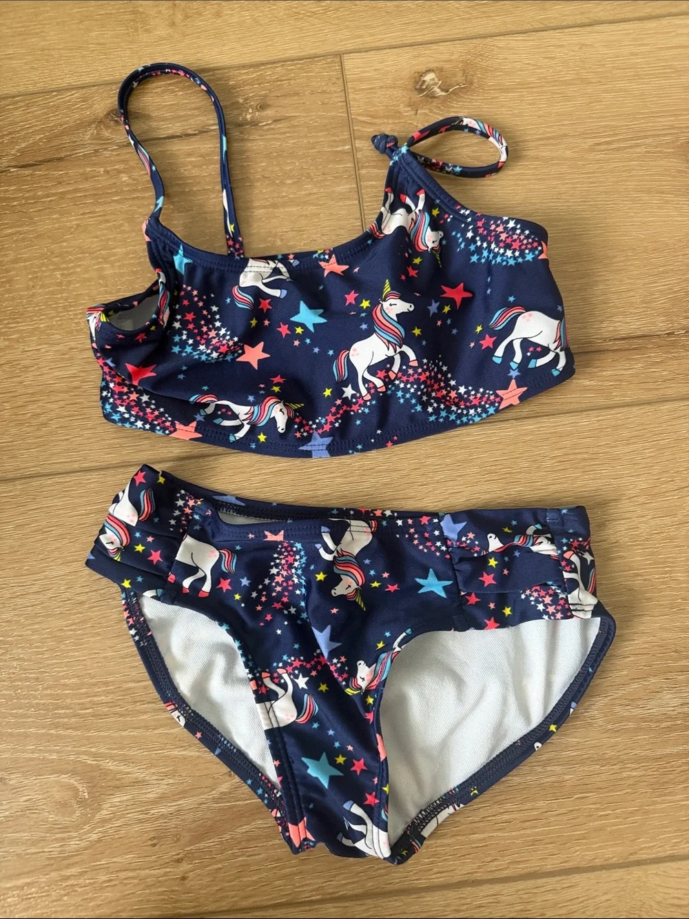 Cat & Jack Navy Unicorn Print Two-Piece Swim Set